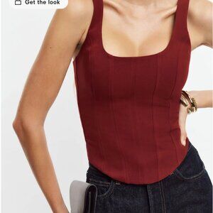 Reformation Seren Top Red - Size 6